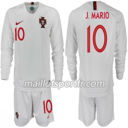 Maillot de Foot Portugal J. MARIO 10 Enfant Extérieur Coupe du monde 2018 ML